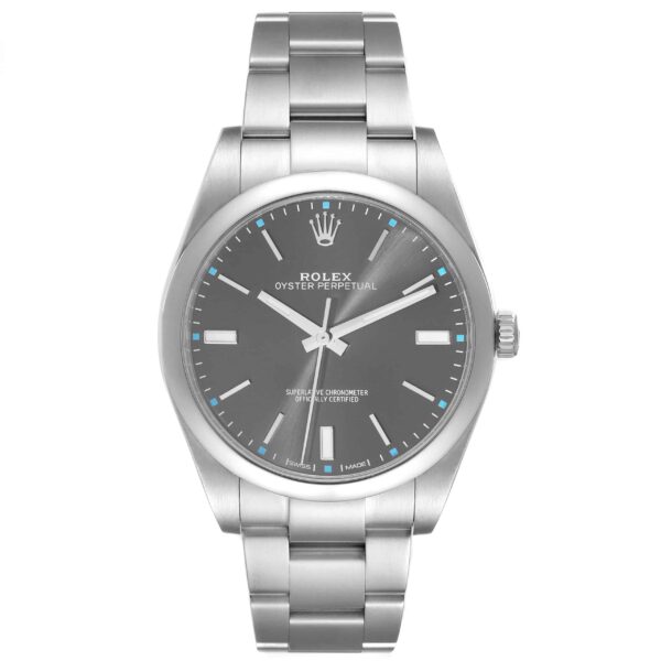 Rolex Oyster Perpetual 39 Rhodium Dial Steel Mens Watch 114300 - Image 2