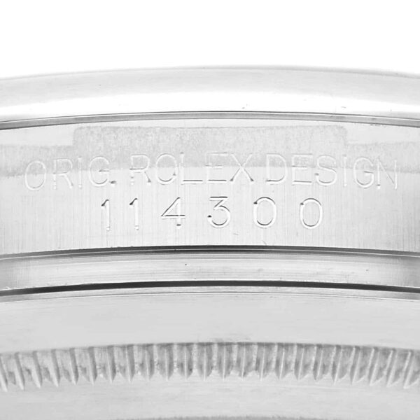 Rolex Oyster Perpetual 39 Rhodium Dial Steel Mens Watch 114300 - Image 7