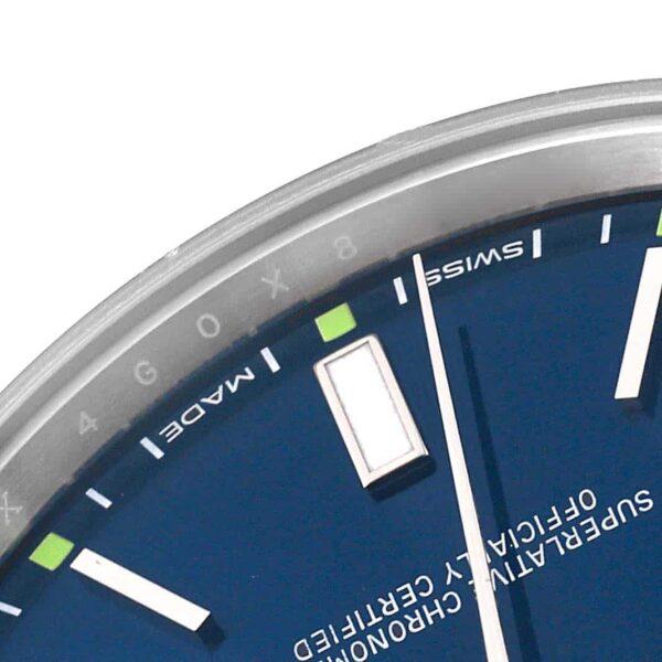 Rolex Oyster Perpetual 39mm Blue Dial Steel Mens Watch 114300 - Image 6