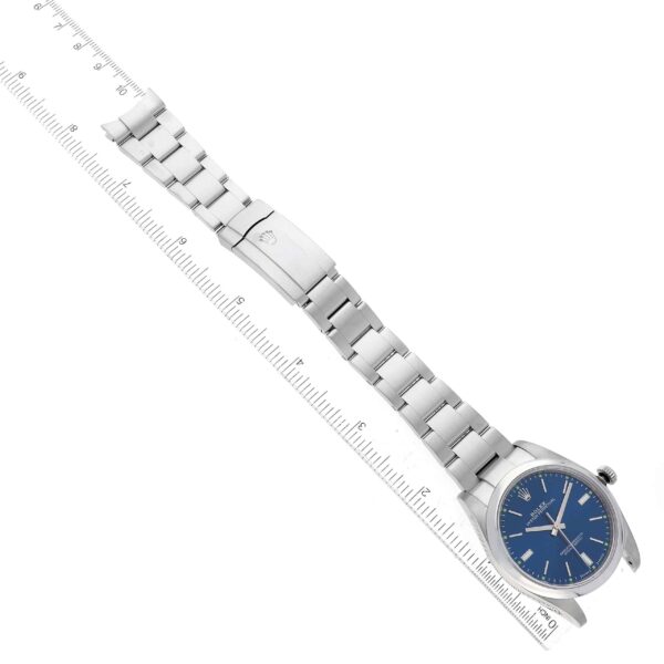 Rolex Oyster Perpetual 39mm Blue Dial Steel Mens Watch 114300 - Image 10