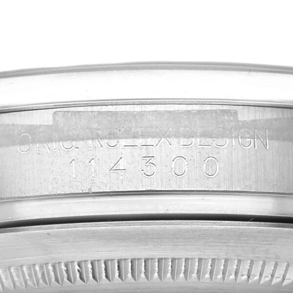 Rolex Oyster Perpetual 39mm Blue Dial Steel Mens Watch 114300 - Image 7