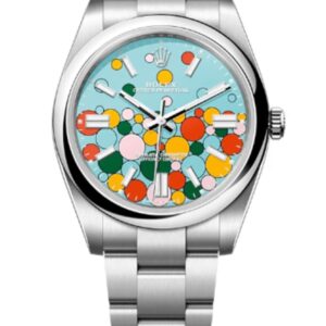 Rolex Oyster Perpetual 41 Turquoise Blue Celebration-Motif Dial Oyster Men's Watch M124300-0008