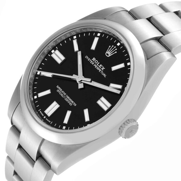 rolex oyster perpetual 41mm black dial steel mens watch 124300 box card 6210 bplcj.jpg
