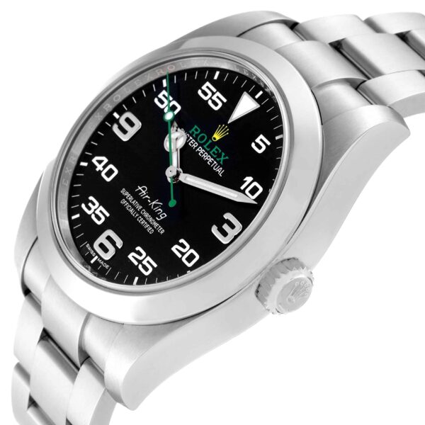 rolex oyster perpetual air king green hand steel mens watch 116900 box card 2009 bhxpl.jpg