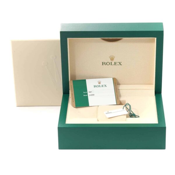 rolex oyster perpetual air king green hand steel mens watch 116900 box card 3875 3fw0c.jpg