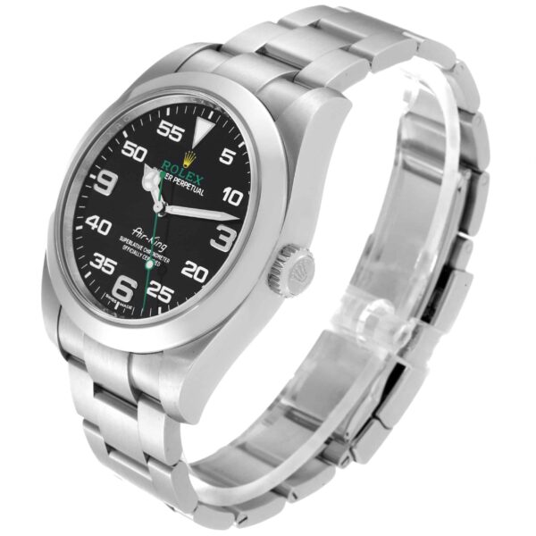 rolex oyster perpetual air king green hand steel mens watch 116900 box card 4840 gihi6.jpg