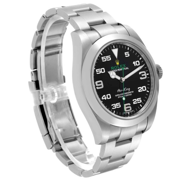 rolex oyster perpetual air king green hand steel mens watch 116900 box card 8175 v8ghm.jpg