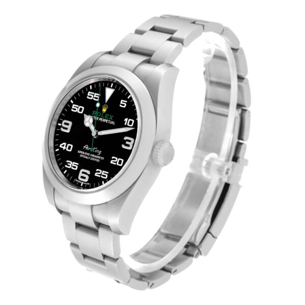 Rolex Oyster Perpetual Air King Green Hand Steel Mens Watch 116900 Box Card - Image 4