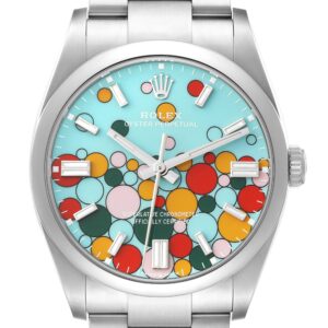 Rolex Oyster Perpetual Celebration Dial Steel Mens Watch 126000 Unworn