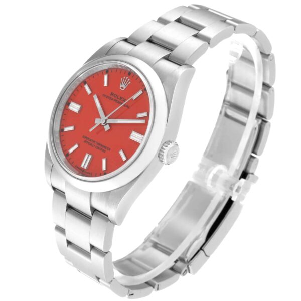 rolex oyster perpetual coral red dial steel mens watch 126000 box card 7953 dqabv.jpg