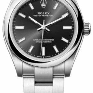 Rolex Oyster Perpetual No-Date Automatic Black Dial Steel Women's Watch M277200-0002
