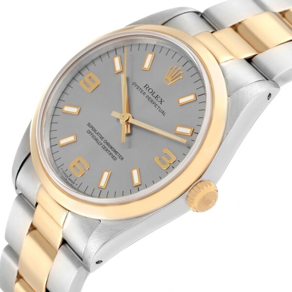 rolex oyster perpetual steel yellow gold slate dial mens watch 14203 6421 ccv6p.jpg