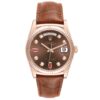 rolex president day date rose gold diamond ruby dial mens watch 118135 box card 9788 husoh.jpg