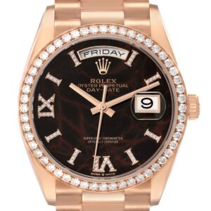 rolex president day date rose gold eisenkiesel dial diamond mens watch 128345 unworn 2423 yjxxc.jpg