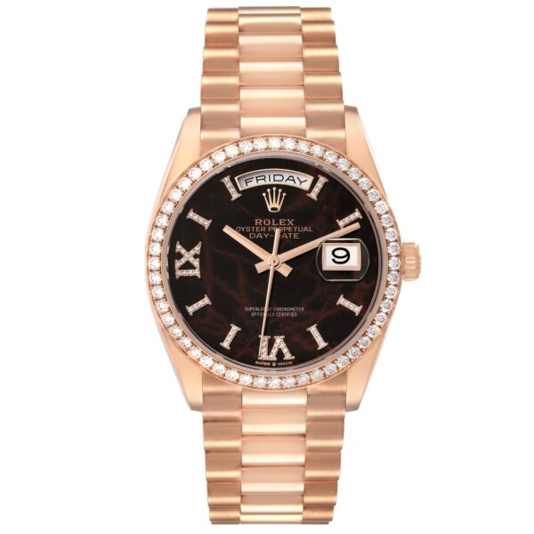 rolex president day date rose gold eisenkiesel dial diamond mens watch 128345 unworn 3938 4v8hl.jpg
