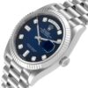 rolex president day date white gold blue diamond dial mens watch 128239 box card 3716 momjw.jpg