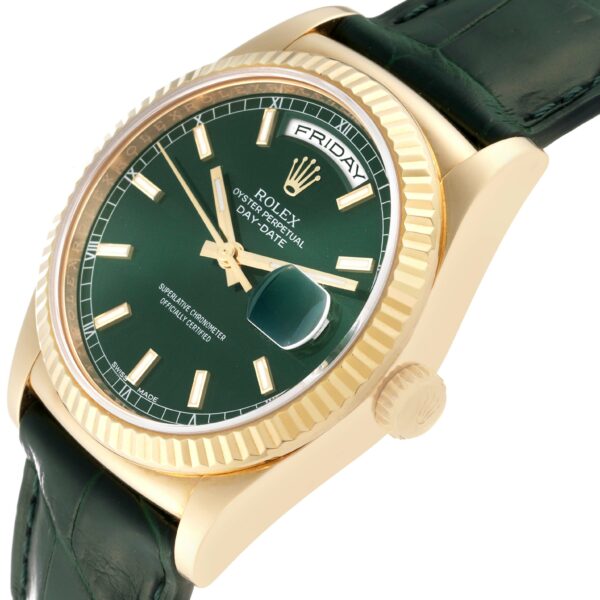 rolex president day date yellow gold green dial mens watch 118138 1141 x9nb5.jpg