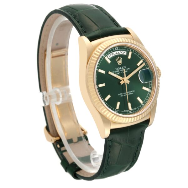 rolex president day date yellow gold green dial mens watch 118138 1878 xokx5.jpg
