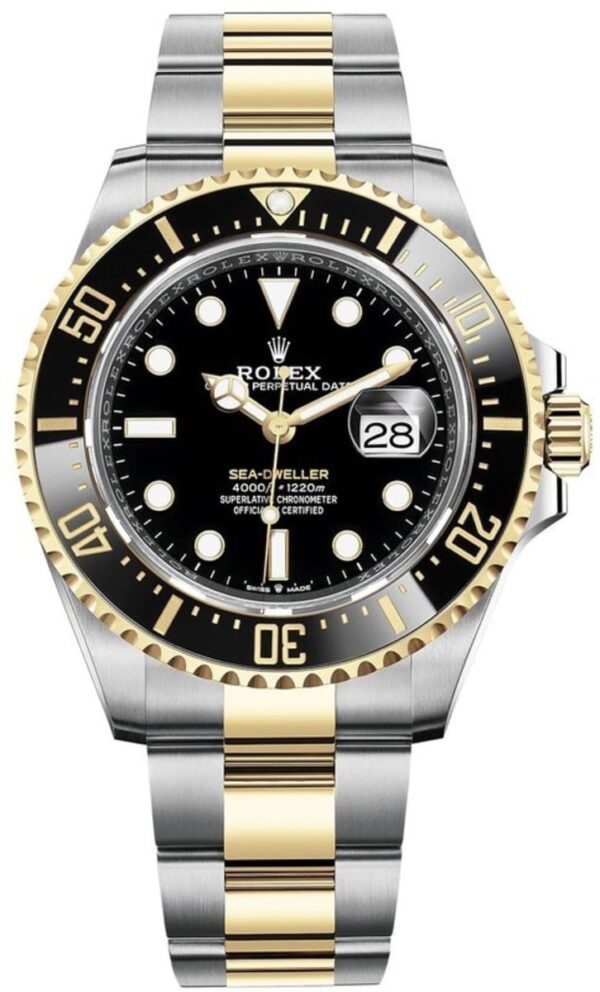 Rolex Sea-Dweller Black Dial Oystersteel and Yellow Gold Men's Watch M126603-0001