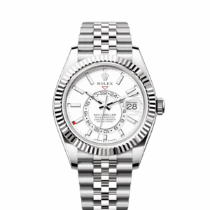 Rolex Sky-Dweller, 42mm, Oystersteel and 18k White Gold, White, Jubilee, Ref# 336934-0004