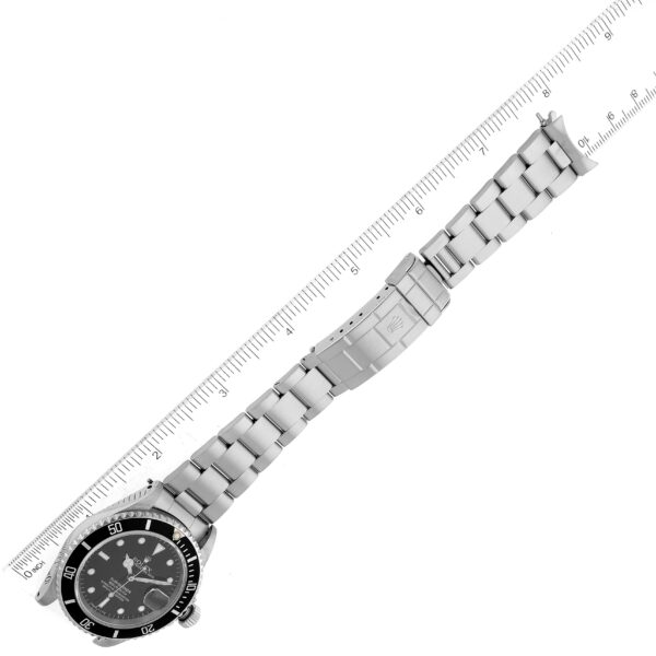 rolex submariner date black frosted dial steel mens watch 16610 box papers 6463 johcw.jpg