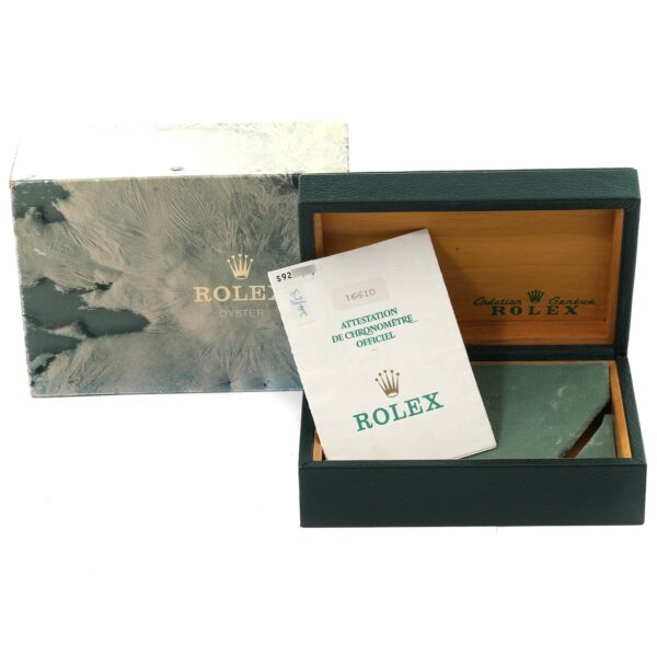 rolex submariner date black frosted dial steel mens watch 16610 box papers 9620 cjnjd.jpg