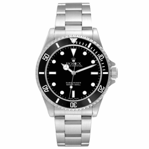 rolex submariner no date 40mm 2 liner steel mens watch 14060 box papers 2639 niusq.jpg