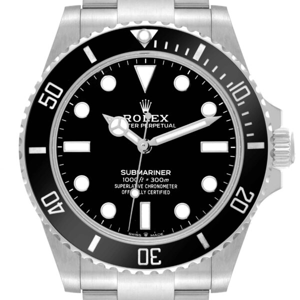 rolex submariner non date ceramic bezel steel mens watch 124060 box card 7663 72tik.jpg