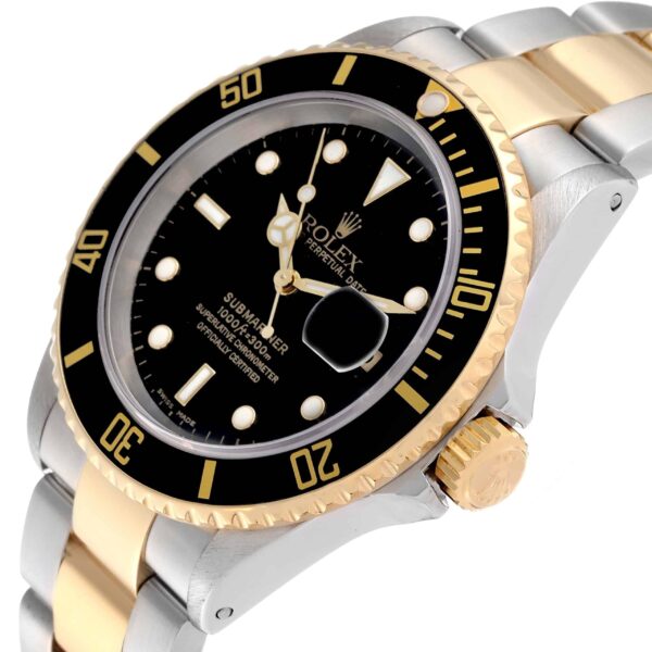 rolex submariner steel yellow gold black dial mens watch 16613 1267 ahlaj.jpg