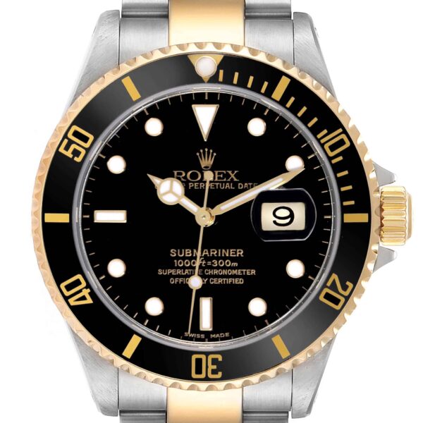 rolex submariner steel yellow gold black dial mens watch 16613 7981 shodj.jpg