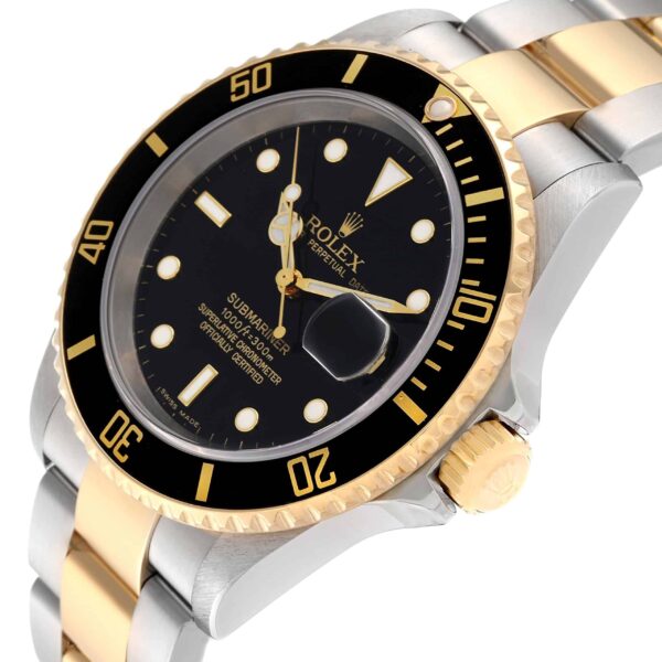 rolex submariner steel yellow gold black dial mens watch 16613 8072 ks14u.jpg