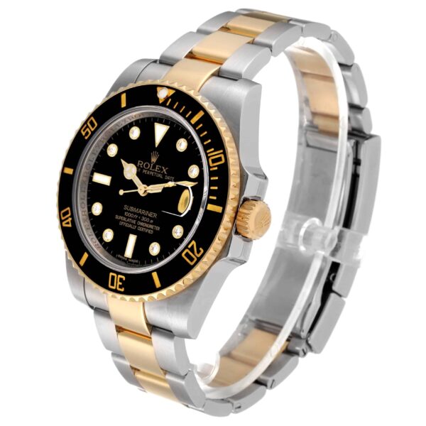 rolex submariner steel yellow gold black diamond dial mens watch 116613 box card 2427 x3nks.jpg
