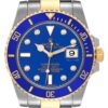 rolex submariner steel yellow gold blue diamond dial mens watch 116613 2818 vrtn6.jpg