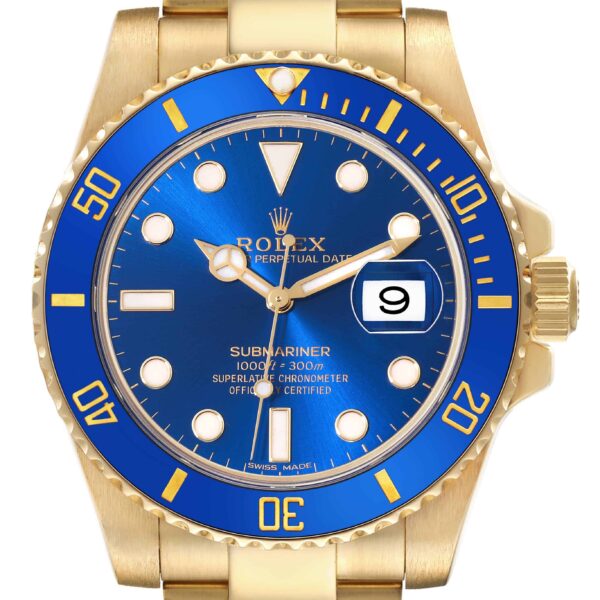 rolex submariner yellow gold blue dial ceramic bezel mens watch 116618 box card 5370 azrk2.jpg