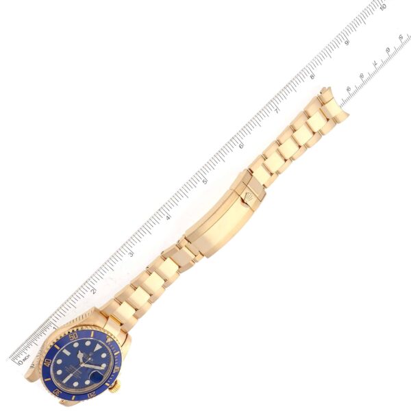 rolex submariner yellow gold blue dial ceramic bezel mens watch 116618 box card 8793 dmals.jpg