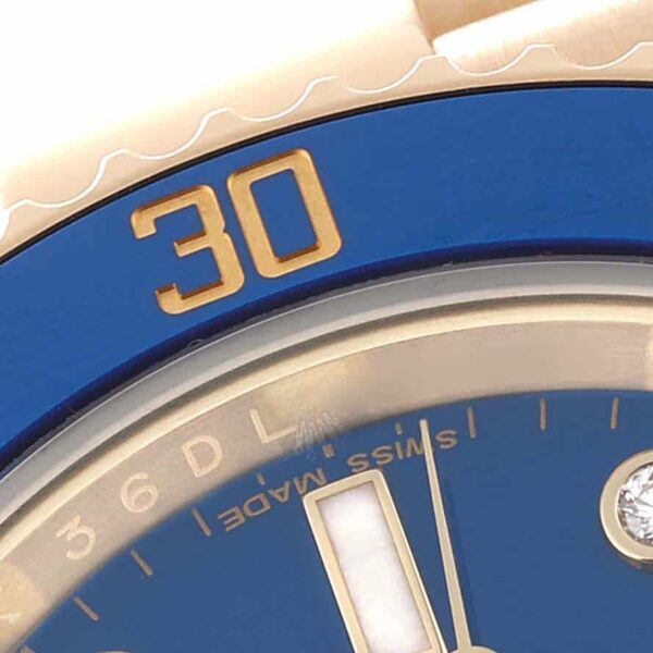 rolex submariner yellow gold blue diamond dial mens watch 116618 box card 5625 tud3i.jpg