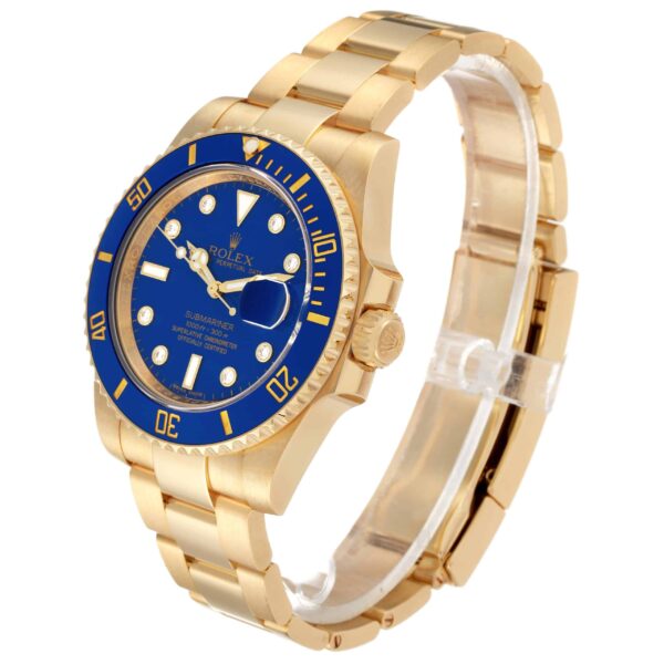 rolex submariner yellow gold blue diamond dial mens watch 116618 box card 7946 4yp4o.jpg