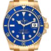 rolex submariner yellow gold blue diamond dial mens watch 116618 box card 8354 hjf7l.jpg