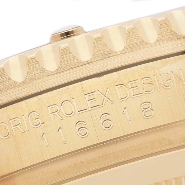 rolex submariner yellow gold blue diamond dial mens watch 116618 box card 9819 w1zxc.jpg