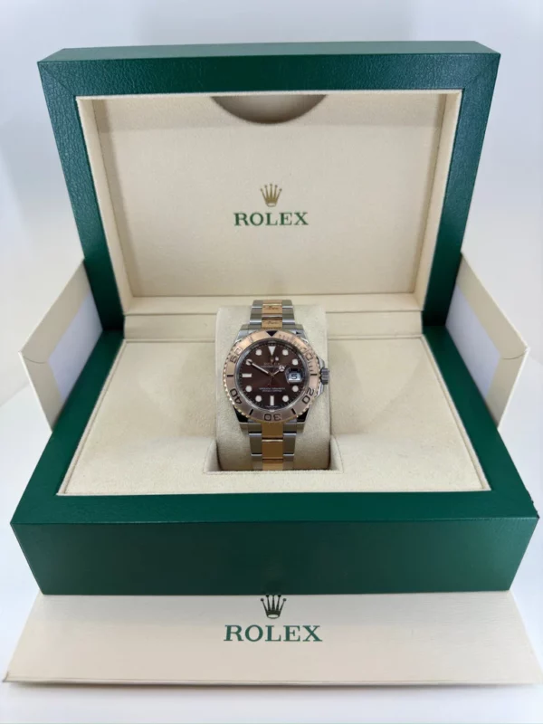 Rolex Yacht-Master 40 Everose Rose Gold/Steel Chocolate Brown Dial Gold Bezel Oyster Bracelet 116621-LT058 - Image 3