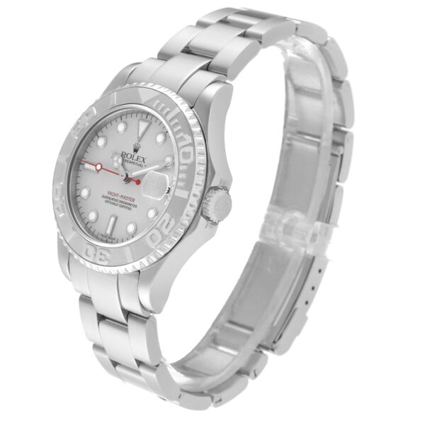 rolex yachtmaster 35 midsize steel platinum mens watch 168622 box papers 6731 8x2sn.jpg