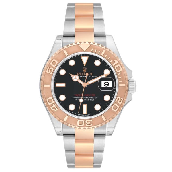 rolex yachtmaster 40 rose gold steel black dial mens watch 116621 unworn 3124 inwrj.jpg