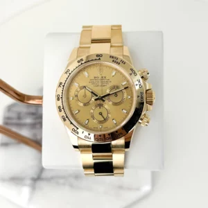 Rolex Yellow Gold Cosmograph Daytona 40 Watch  Champagne Index Dial  116508