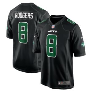aaron rodgers new york jets nike fashion game jersey black clowdercats rorsm.jpg