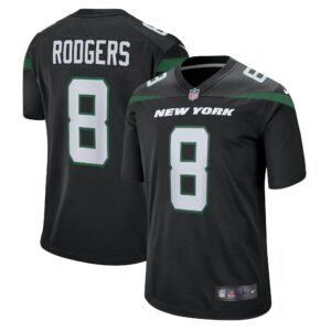 aaron rodgers new york jets nike game jersey black clowdercats hiwnl.jpg