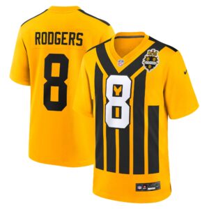 aaron rodgers pittsburgh steelers nike alternate 1933 throwback game jersey gold clowdercats esuw9.jpg