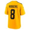 aaron rodgers pittsburgh steelers nike alternate 1933 throwback game jersey gold clowdercats jxgxn.jpg