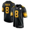 aaron rodgers pittsburgh steelers nike alternate game jersey black clowdercats uqmkz.jpg