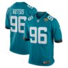adam gotsis jacksonville jaguars nike game jersey teal clowdercats z7wll.jpg