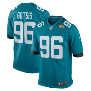 adam gotsis jacksonville jaguars nike game jersey teal clowdercats z7wll.jpg